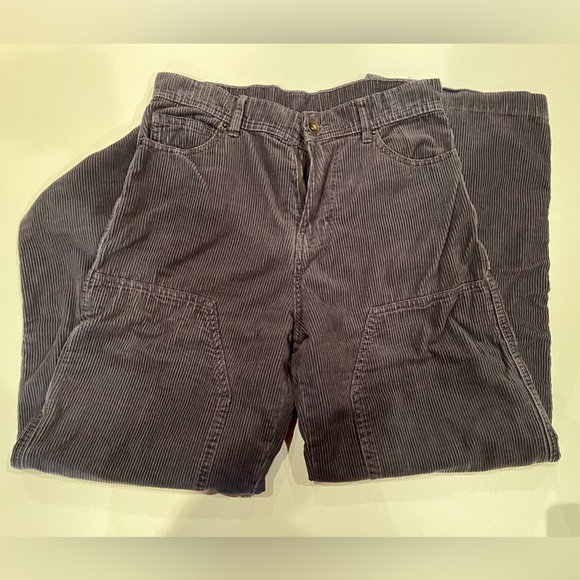 Gray corduroy cargo pants - Picture 2 of 3